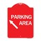 Signmission Parking Area Up Left Arrow Symbol, Red & White Aluminum Architectural Sign, 18" x 24", RW-1824-24614 A-DES-RW-1824-24614 - alternate 1